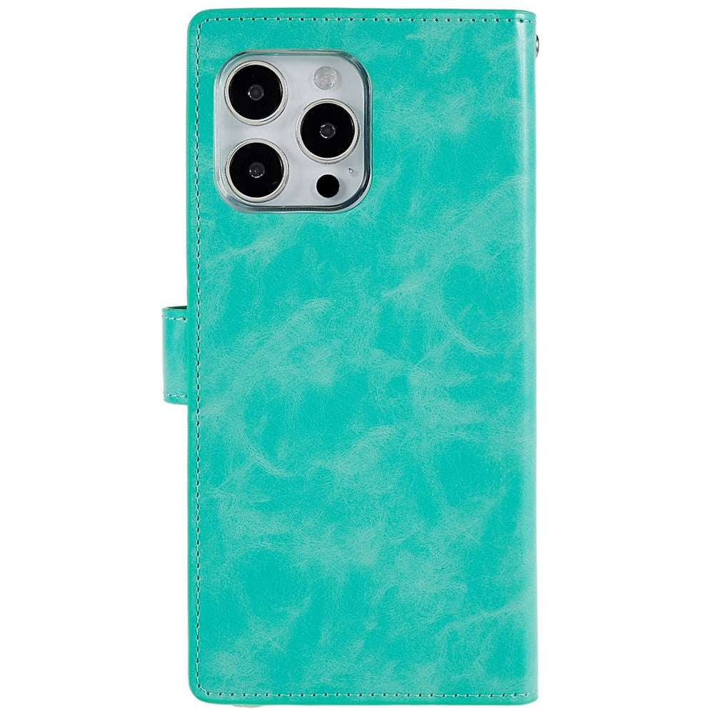 iPhone 14 Pro Max MERCURY GOOSPERY Mansoor Leather Cover w. Wallet - Cyan