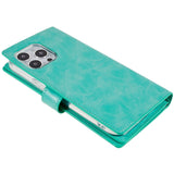 iPhone 14 Pro Max MERCURY GOOSPERY Mansoor Leather Cover w. Wallet - Cyan