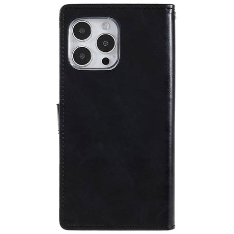 iPhone 14 Pro GOOSPERY Blue Moon Leather Wallet Case - Black