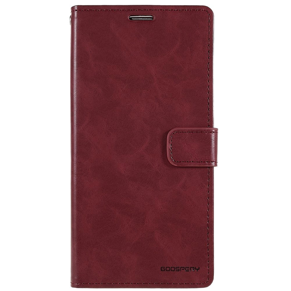 iPhone 14 Pro GOOSPERY Blue Moon Leather Wallet Case - Wine Red