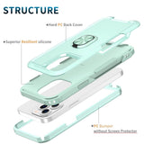 iPhone 14 Tough Case w. Magnetic Kickstand - Green