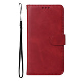 Xiaomi Poco F4 Leather Case with Wallet and Strap - Red