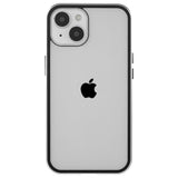 iPhone 14 Cover w. Magnetic Metal Edge Glass- Front & Back - Silver