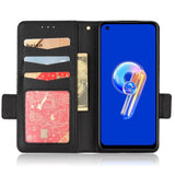 Asus Zenfone 10 / 9 Neutral Leather Wallet Case - Black