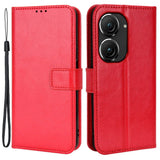 Asus Zenfone 10 / 9 Neutral Leather Wallet Case - Red