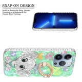 iPhone 14 Pro Max Flexible Plastic Case w. Finger Ring - Cute Elephant