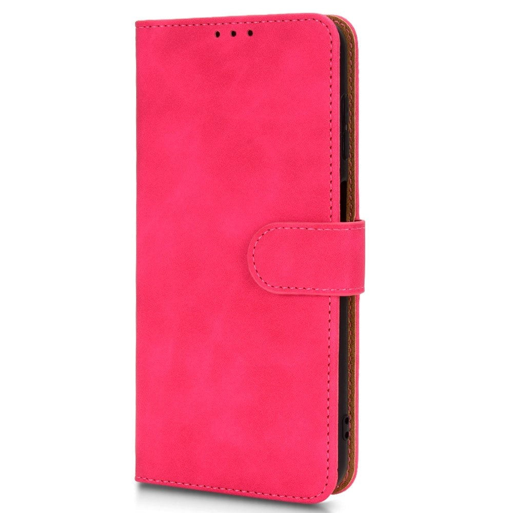 Samsung Galaxy M13 Leather Flip Case with Wallet and Magnetic Closure - Pink