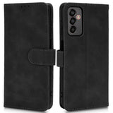 Samsung Galaxy M13 Leather Flip Case with Wallet and Magnetic Closure - Black