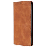 OnePlus 10T Soft PU Leather Case w. Wallet & Magnetic Lock - Brown