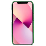 iPhone 11 Pro Leather Covered 3D Plastic Back Case - Green