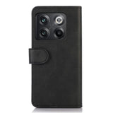 OnePlus 10T Leather Wallet Case & Magnetic Lock - Black