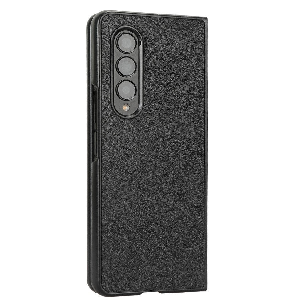 EIDERWOOD Samsung Galaxy Z Fold4 (5G) Faux Leather Coated Plastic Case - Black
