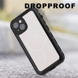 iPhone 14 Redpepper IP68 Waterproof Case - MagSafe Compatible - Black / Transparent