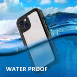 iPhone 14 Redpepper IP68 Waterproof Case - MagSafe Compatible - Black / Transparent