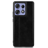 EIDERWOOD Motorola Edge 50 Pro Leather Coated Plastic Case - Black