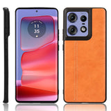 EIDERWOOD Motorola Edge 50 Pro Leather Coated Plastic Case - Orange