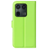 EIDERWOOD Motorola Edge 50 Ultra Litchi Leather Flip Case w. Wallet - Green