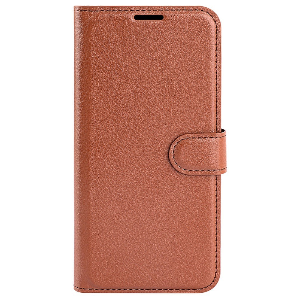 EIDERWOOD Motorola Edge 50 Ultra Litchi Leather Flip Case w. Wallet - Brown