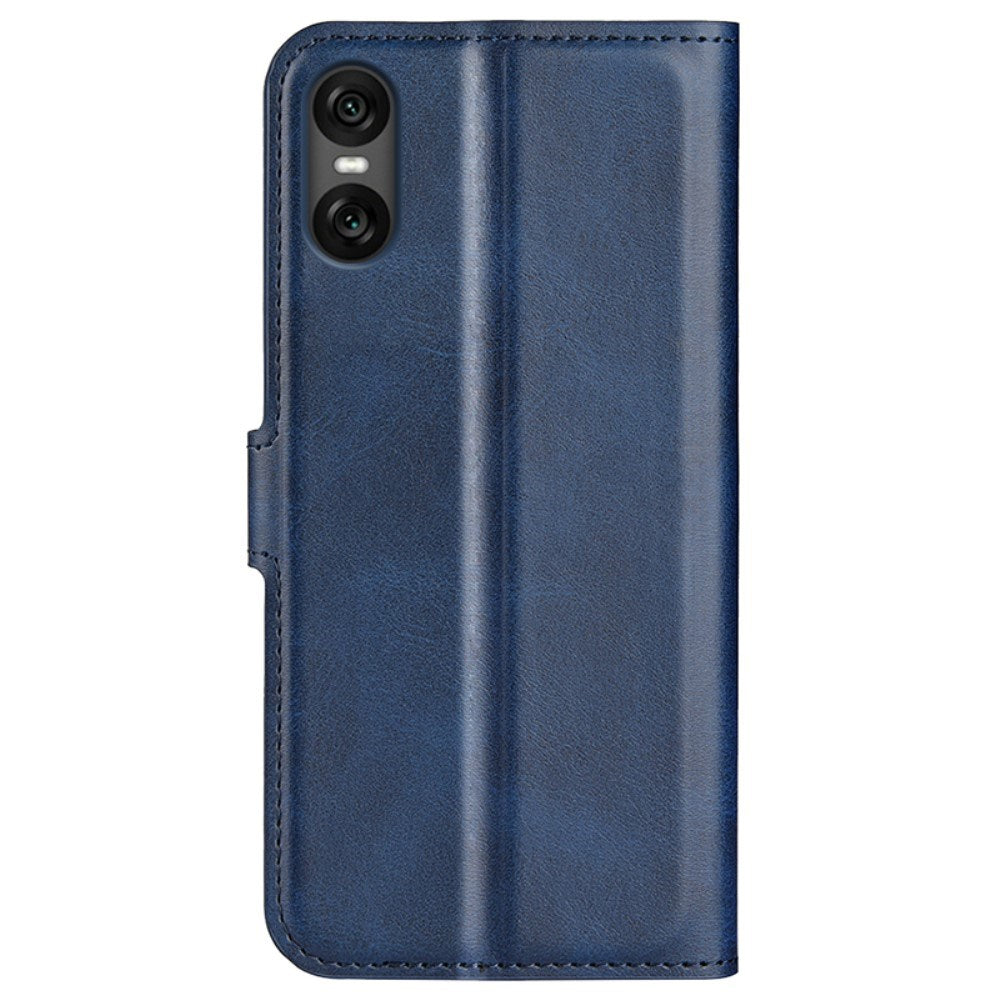 EIDERWOOD Sony Xperia 10 VI Faux Leather Flip Cover with Stand Function & Card Holder - Blue