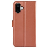 EIDERWOOD iPhone 16 Plus Litchi Leather Flip Case w. Wallet - Brown