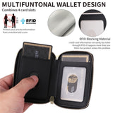EIDERWOOD Magnetic Wallet / Card Holder with Zipper - MagSafe Compatible - Black