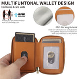 EIDERWOOD Magnetic Wallet / Card Holder with Zipper - MagSafe Compatible - Brown