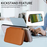 EIDERWOOD Magnetic Wallet / Card Holder with Zipper - MagSafe Compatible - Brown