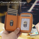 EIDERWOOD Magnetic Wallet / Card Holder with Zipper - MagSafe Compatible - Brown