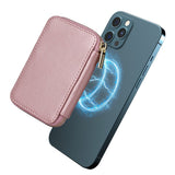 EIDERWOOD Magnetic Wallet / Card Holder with Zipper - MagSafe Compatible - Rose Gold