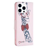 EIDERWOOD iPhone 16 Pro Leather Case w, Wallet & Print - Giraffe