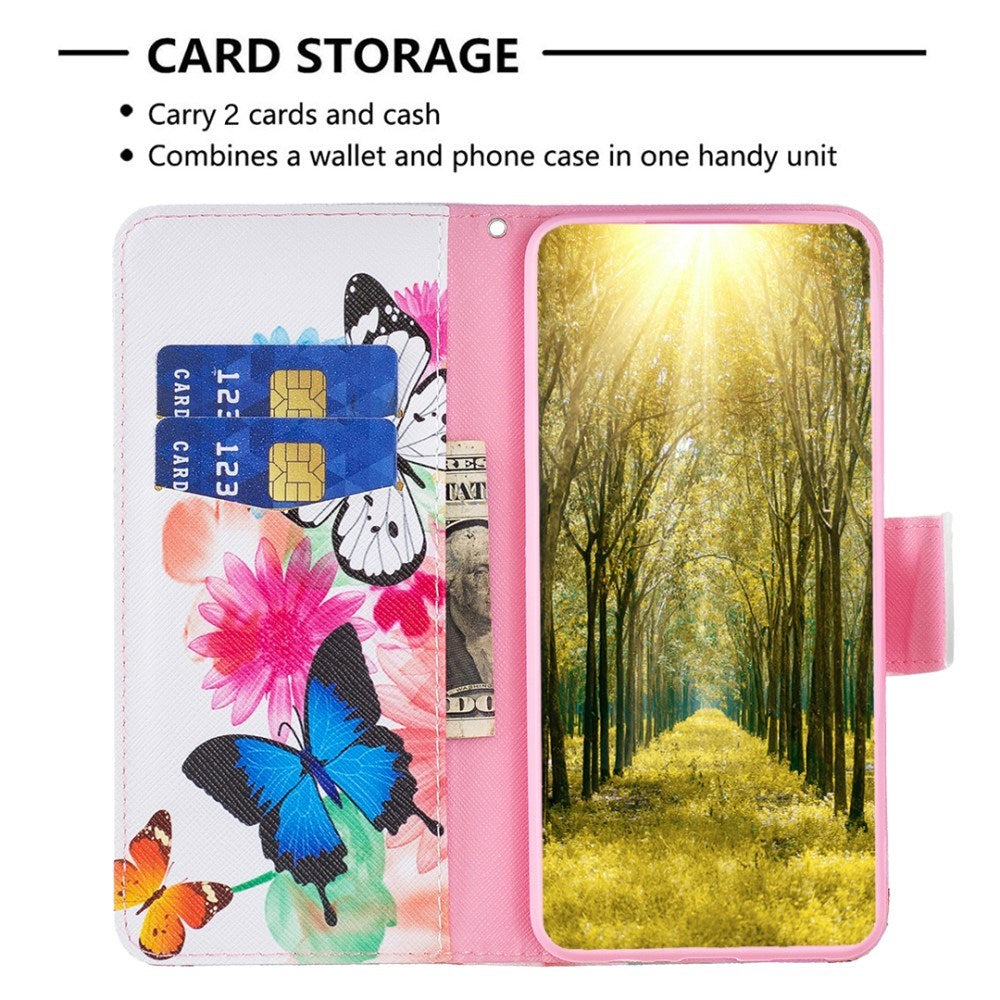 EIDERWOOD iPhone 16 Pro Leather Case w, Wallet & Print - Two Butterflies