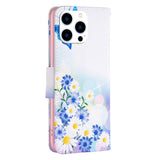 EIDERWOOD iPhone 16 Pro Leather Case w, Wallet & Print - Butterfly & Flowers