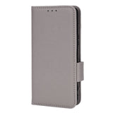 Sony Xperia 5 IV Litchi Leather Wallet Case - Grey