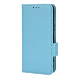 Sony Xperia 5 IV Litchi Leather Wallet Case - Blue