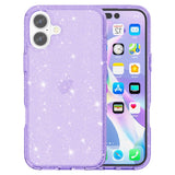 EIDERWOOD iPhone 16 Plus Hybrid Plastic Case - Purple Glitter