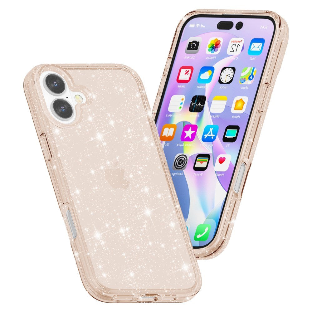 EIDERWOOD iPhone 16 Plus Hybrid Plastic Case - Gold Glitter