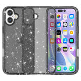 EIDERWOOD iPhone 16 Plus Hybrid Plastic Case - Black Glitter