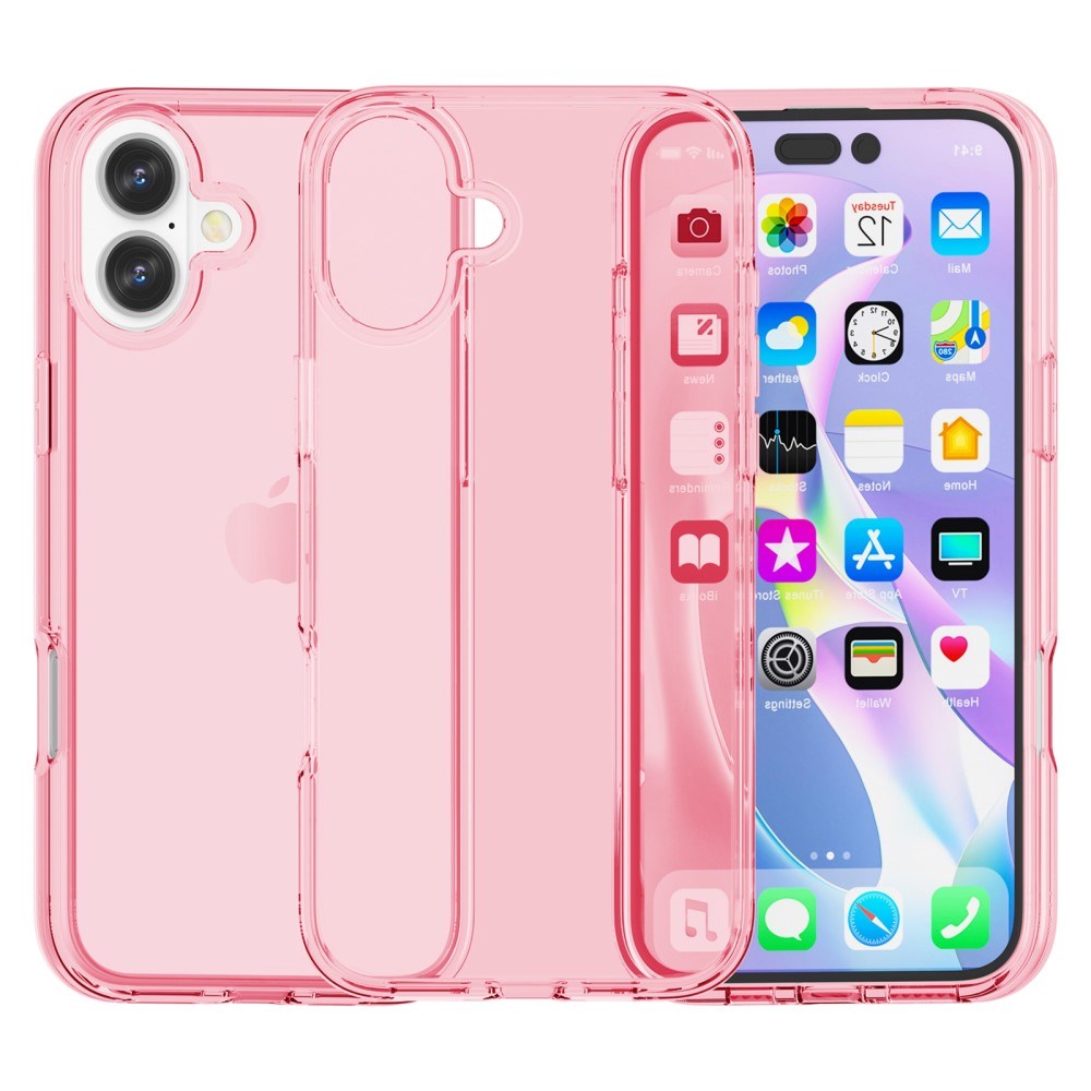 EIDERWOOD iPhone 16 Hybrid Cover - Transparent Pink