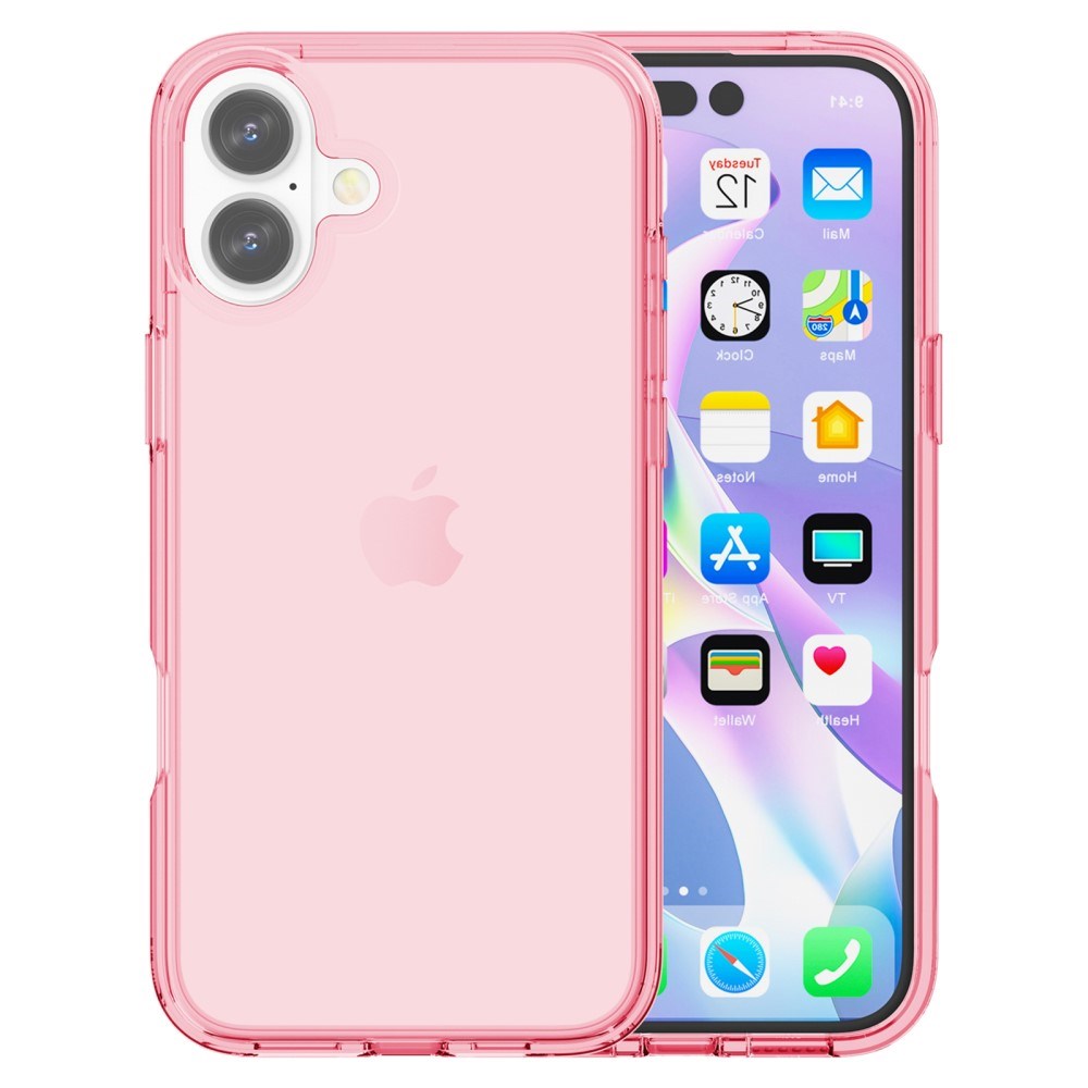 EIDERWOOD iPhone 16 Hybrid Cover - Transparent Pink