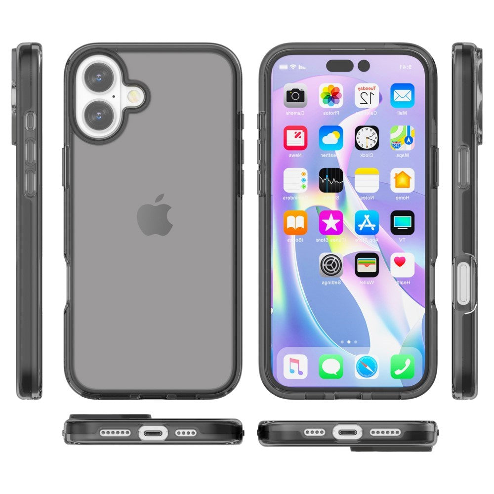 EIDERWOOD iPhone 16 Hybrid Cover - Transparent Black