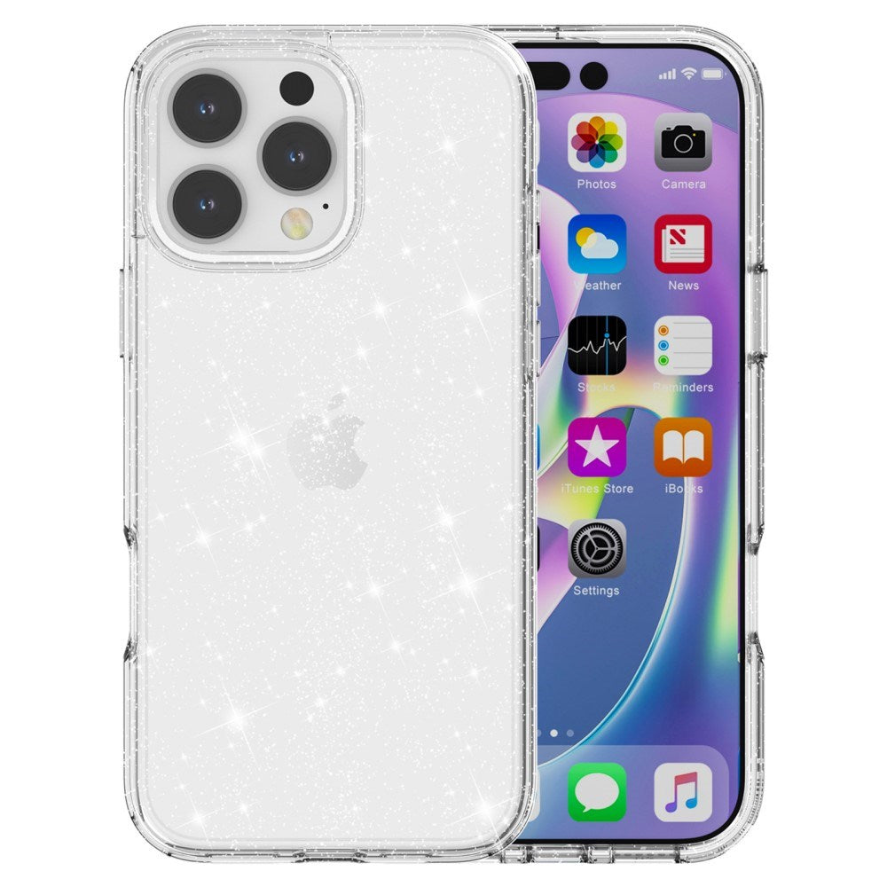 EIDERWOOD iPhone 16 Pro Max Hybrid Plastic Case - White Glitter