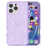 EIDERWOOD iPhone 16 Pro Max Hybrid Plastic Case - Purple Glitter