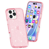 EIDERWOOD iPhone 16 Pro Hybrid Plastic Case - Pink Glitter