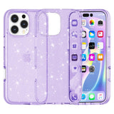 EIDERWOOD iPhone 16 Pro Hybrid Plastic Case - Purple Glitter