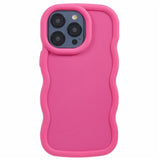 iPhone 15 Pro EIDERWOOD Flexible Plastic Wavy Case - Pink