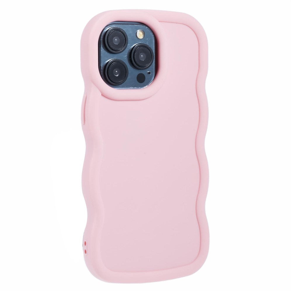 iPhone 15 Pro EIDERWOOD Flexible Plastic Wavy Case - Light Pink