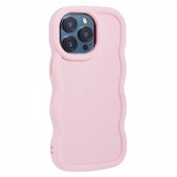iPhone 15 Pro EIDERWOOD Flexible Plastic Wavy Case - Light Pink