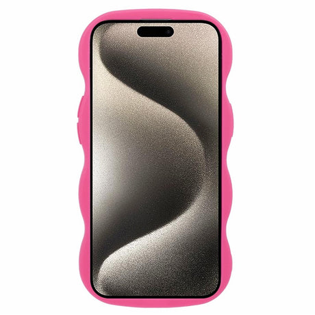 iPhone 14 EIDERWOOD Flexible Plastic Wavy Case - Pink