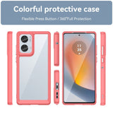 EIDERWOOD Motorola Edge 50 Fusion Hybrid Plastic Case - Transparent / Red