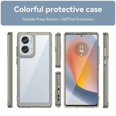 EIDERWOOD Motorola Edge 50 Fusion Hybrid Plastic Case - Transparent / Grey